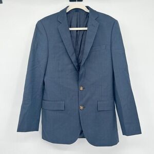 J. Crew Mens Preppy Academia Formal Thompson Wool Suit Blazer Size 36R Navy Blue